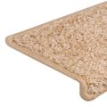 vidaXL Schodové rohože 30 ks 65x21x4 cm zlaté s obdĺžnikovým okrajom