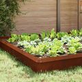 vidaXL Slimákové zábrany 16 ks 100 x 3,5 x 25 cm Hrdzavý