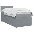 vidaXL Posteľ boxspring s matracom Svetlosivá 80 x 200 cm Látka
