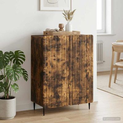 vidaXL Servírovacia skriňa Dymový dub 66 x 34,5 x 92 cm