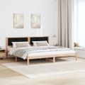 vidaXL Rám postele Čierna 200 x 200 cm Masívne borovicové drevo