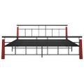 vidaXL Posteľný rám kov a masívne dubové drevo 200x200 cm