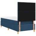 vidaXL LED box s pružinami s čelnou doskou Modrá 100 x 200 cm látka