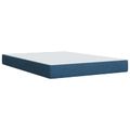 vidaXL Ottoman posteľ s matracom a LED Modrá 140 x 190 cm Látka