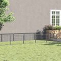 vidaXL Koterec pre psy strieborný 18 m² oceľ