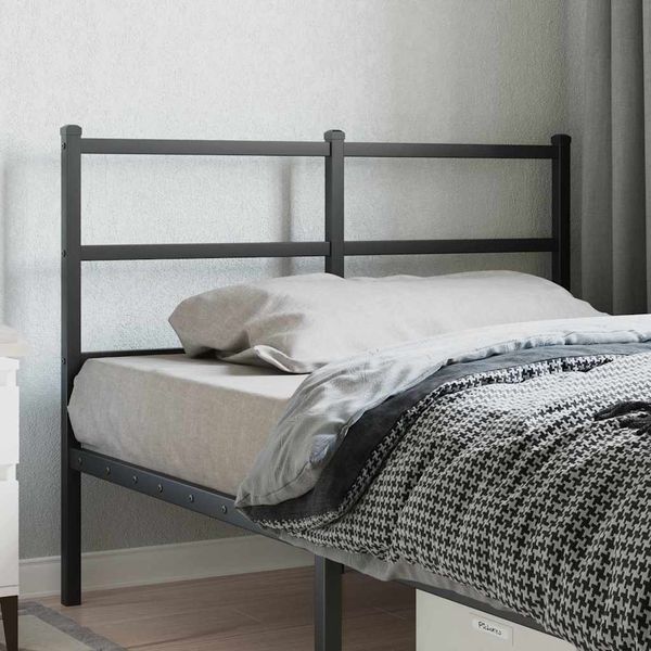 vidaXL Kovové náhradné čelo postele čierne 120 cm