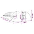 vidaXL Fóliovník s oceľovým rámom zelený 60 m² 12x5x2,3 m