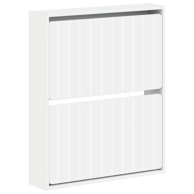 vidaXL Nástenný botník ZWOLLE 71 x 17 x 86 cm Kompozitné drevo Biela