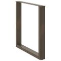 vidaXL Nohy k jedálenskému stolu v tvare U, 3 ks, prírodná oceľ, 90 x (72-73) cm, oceľ