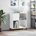 vidaXL Skrinka na platne biela 84,5x38x89 cm kompozitné drevo