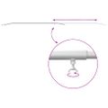 vidaXL Nosník plachty na prívesy 4 Strieborná 136-218 cm Hliník