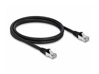 Patch kábel - RJ-45 (M) do RJ-45 (M) - 1 m - 6 mm - S/FTP - CAT 6a - vonkajší - čierna