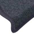 vidaXL Schodové rohože 15 ks 65x24x4 cm tmavošedé a modré polkruhové veľké
