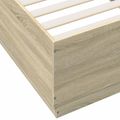 vidaXL Posteľový rám s LED Dub sonoma 80 x 200 cm Kompozitné drevo