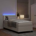 vidaXL LED box s pružinami s čelnou doskou Krémová a biela 80 x 200 cm