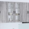 vidaXL Dvierka na umývačku Kalmar Sivý Sonoma 80 x 31 x 100 cm