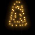vidaXL Vianočná svetelná dekorácia s hrotmi 3 ks strom 50 LED 30 cm