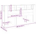 vidaXL Skrinka na čelo postele staré drevo 200x18,5x102,5cm komp.drevo