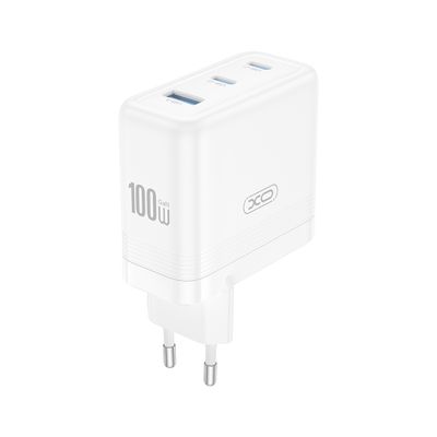 Nástenná nabíjačka XO CE35 PD 100W 2x USB-C 1x USB biela