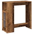 vidaXL Barový stôl s policami staré drevo 101x40x103,5cm kompoz. drevo