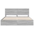 vidaXL Rám postele Sivý Sonoma 200 x 200 cm Inžinierske drevo