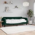 vidaXL Denná posteľ s matracom tmavozelená 80x200 cm zamat