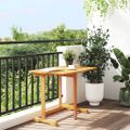 vidaXL Skladací balkónový stôl 90x60x72 cm akáciový masív