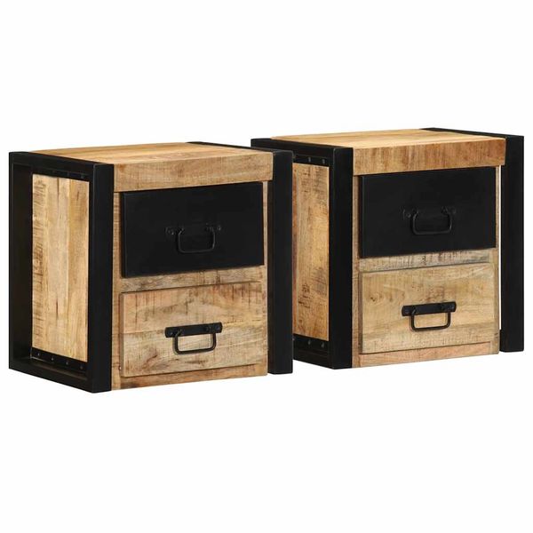 vidaXL nočné skrinky 2 ks 40x35x40 cm masívne hrubé drevo mango