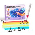 Vivid layered Fixky Umývateľné 24 ks