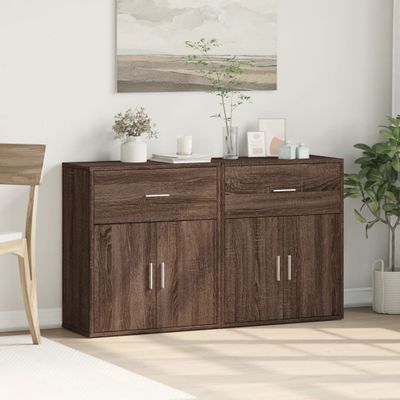 vidaXL Komody 2 ks hnedý dub 60x31x70 cm kompozitné drevo