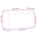 vidaXL Úložná lavica Old Wood 82x42x45 cm Konštrukčné drevo