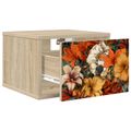 vidaXL Nástenná nočná skrinka GENNEP 2 ks Dub sonoma 36 x 33 x 25 cm