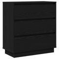 vidaXL Nočný stolík Čierny dub 71 x 34,5 x 75 cm Kompozitné drevo