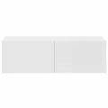 vidaXL Nástenné TV skrinky 2 ks lesklé biele 100x30x30cm sprac. drevo