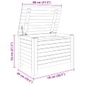 vidaXL Úložný box s vekom RANA 80x49x54 cm borovicový masív