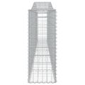 vidaXL Oblúkové gabionové koše 7 ks 400x30x80/100cm pozinkované železo