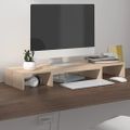 vidaXL Stojan na monitor 80x24x10,5 cm masívna borovica