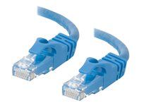Prepojovací kábel - RJ-45 (M) do RJ-45 (M) - 10 m - UTP - CAT 6 - lisovaný, prevedenie bez hrbolčekov, licna - modrá