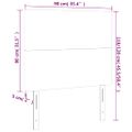 vidaXL Čelo postele Cappuccino 90x5x118/128 cm umelá koža
