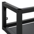 vidaXL Nástenný rám na umývadlo čierny 79x38x31 cm železo