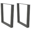 vidaXL Nohy k jedálenskému stolu v tvare V, 2 ks, antracitové, 90 x (72-73,3) cm, oceľ