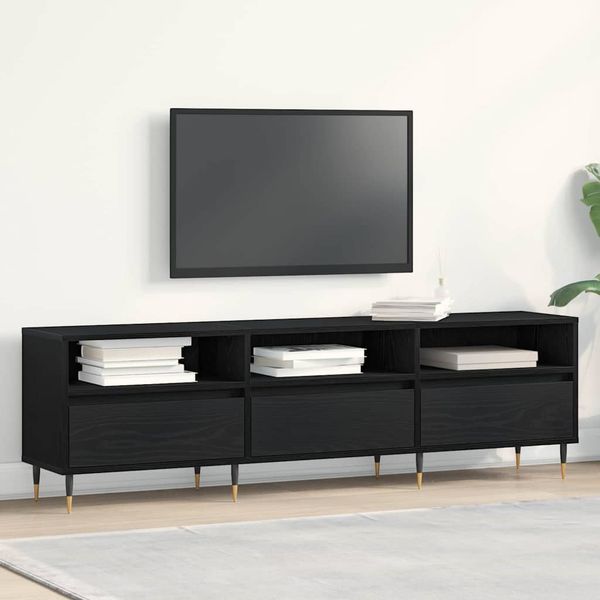 vidaXL TV skrinka Čierny dub 150 x 30 x 44,5 cm Kompozitné drevo