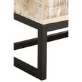 vidaXL Konferenčný stolík biely 117x50x30 cm masívne akáciové drevo
