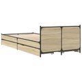 vidaXL Rám postele s čelom Dub sonoma 80 x 200 cm Kompozitné drevo
