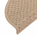 vidaXL Kobercové nášľapy na schody 15 ks bledohnedé 65x21x4 cm