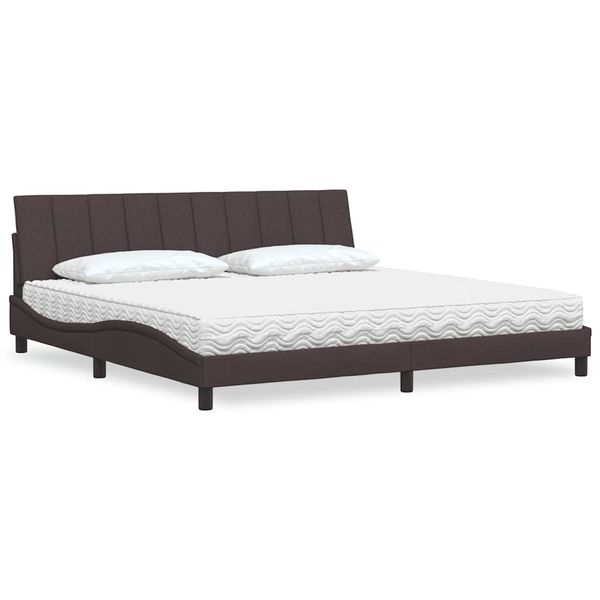 vidaXL Posteľ s matracom Hanko tmavohnedá 200x200 cm látka