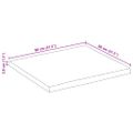 vidaXL Stolová doska živá hrana 80x80x3,8 cm masívny surový mangovník