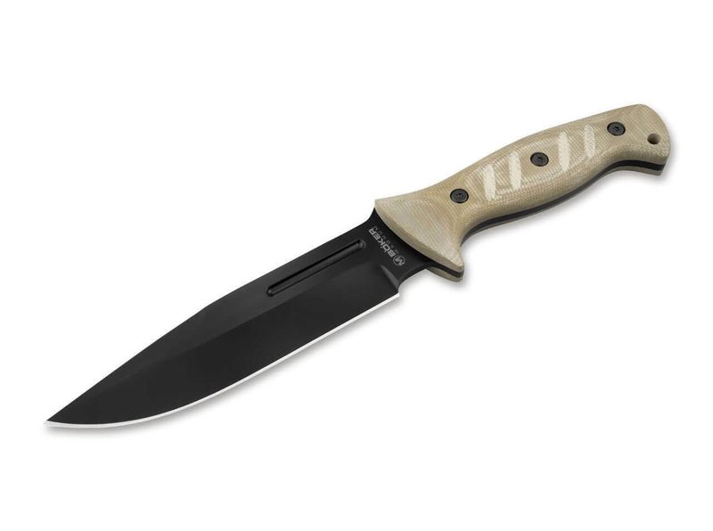 Magnum 02SC012 Desert Warrior 2.0 taktický nôž 16,8 cm, čierna, hnedá, Micarta, nylonové puzdro