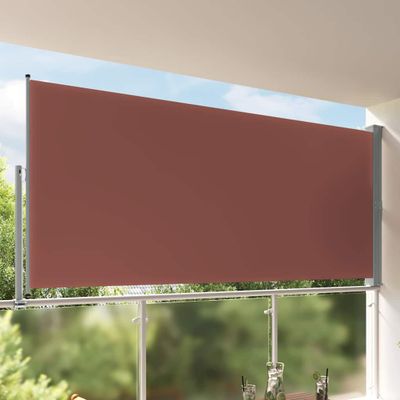 vidaXL Zaťahovacia bočná markíza na terasu 160x300 cm, hnedá