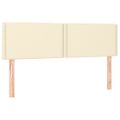 vidaXL Boxspring posteľ s matracom a LED krémová 140x190 cm umelá koža